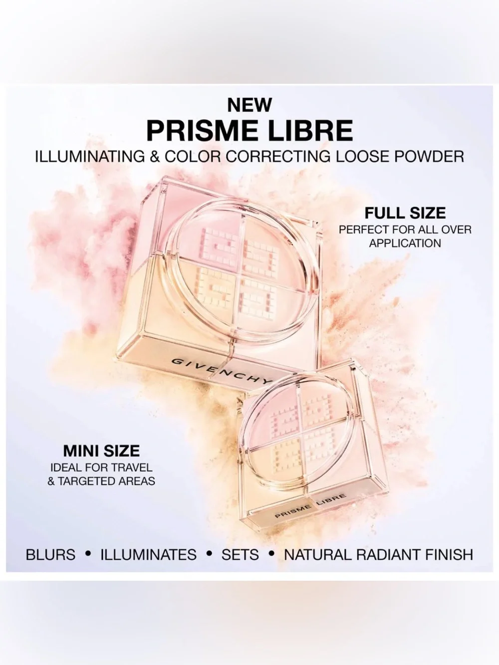 Givenchy Prisme Libre Mini Loose Color Correcting Powder Shade 3 Voile Rose New!